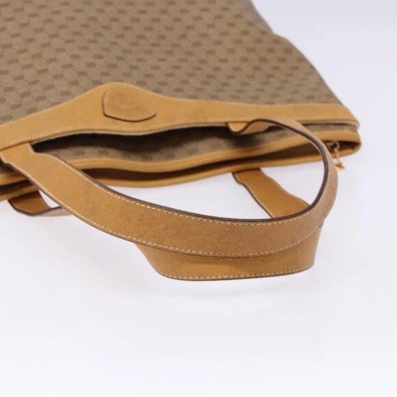 GUCCI Micro GG Supreme Tote Bag PVC Beige Gold Auth ki5973 - Picture 8 of 16
